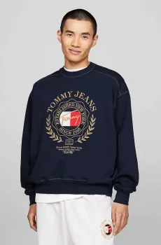 Мужской темно-синий свитшот TJM BXY PRP EXPLR LUXE CREW EXT Синий M Tommy Jeans DM0DM19243
