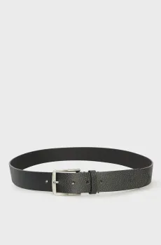 Мужской черный кожаный ремень CLASSIC FLAT 35MM Черный 90 Calvin Klein LV04G7022G