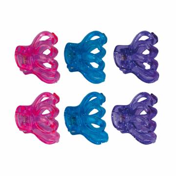 Набор зажимов для волос TITANIA, пластик, 6шт, 3см, 7987 GIRL B