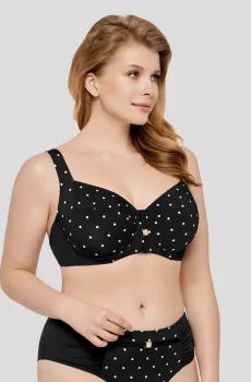 Женский черный лиф от купальника в горошек Черный 40C MARC&ANDRE L2026-YP-512