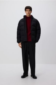 Reserved - Стьобана куртка зі вкладеним каптуром - чорний - 470EW-99X