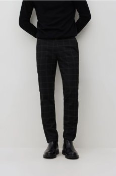 Reserved - Картаті штани-чиноси - чорний - RH028-99P