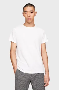 Мужская белая футболка TOMMY LOGO SLEEVE TEE Белый S Tommy Hilfiger MW0MW33892