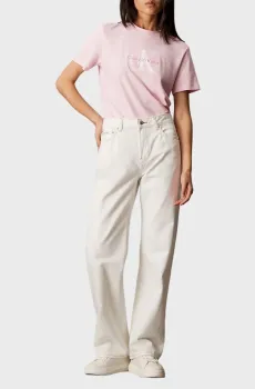 Женские белые джинсы SIGNATURE 90S STRAIGHT SOFT BONE Белый 24-RG Calvin Klein Jeans LV047B919G