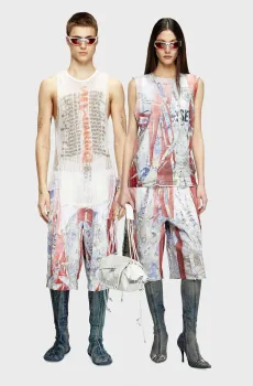 Шорты с узором P-HELGE (унисекс) Разноцветный XL Diesel A18073 0SKBT