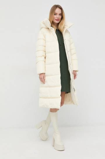 Куртка Trussardi женская цвет бежевый зимняя Куртка Trussardi женская цвет бежевый зимняя