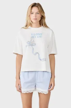 Женская белая футболка LUKAS Белый XL Etam 6555761