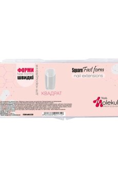 Формы-типсы для наращивания ногтей Nails Molekula Professional Квадрат, 24 шт