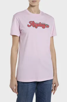 Женская розовая футболка Розовый XS Replay W3566N.000.22658E