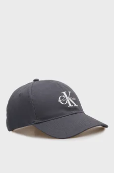 Мужская темно-синяя кепка MONOLOGO Серый ONESIZE Calvin Klein LV04G5004G