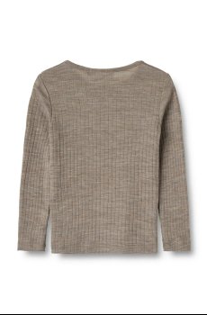 Детский лонгслив с добавлением шерсти мериноса Wheat