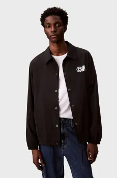 Мужская черная куртка LS NYLON CK GRAPHIC COACHES JAC Черный L Calvin Klein Jeans LV04RC515G