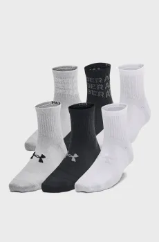 Детские носки (6 пар) Yth UA Essential 6pk Qtr Разноцветный 27.5-31 Under Armour 1387060-001