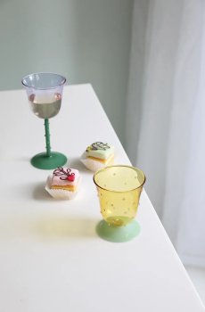 Набор бокалов &k amsterdam glass dot yellow 200 ml 2 шт