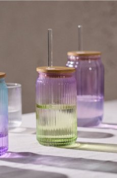 Багаторазовий стакан з соломинкою - Фіолетовий