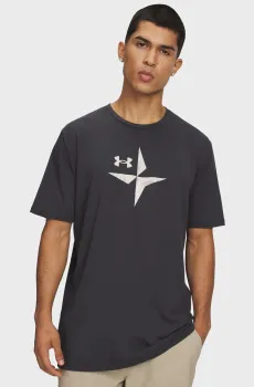 Мужская темно-серая футболка UA EXPLOR Graphic SS-GRY Черный 3XL Under Armour 6012783-016