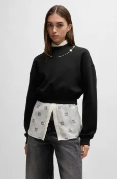 Женский черный свитшот Черный XS HUGO 50530446;001