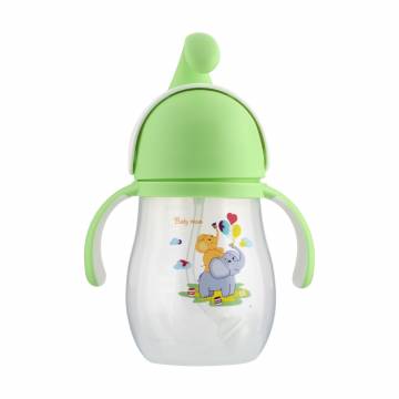 Детский поильник Baby Team с силиконовой трубочкой и ручками, от 9 месяцев, зеленый, 320 мл (5009)