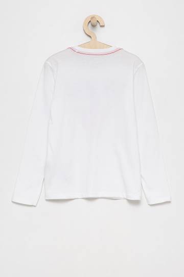 Детский лонгслив Guess цвет белый с принтом Детский лонгслив Guess цвет белый с принтом