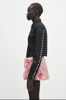 Хлопковая рубашка AMBUSH Fitted Pearl Button Shirt