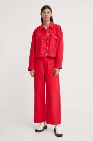 Джинсовая куртка 2NDDAY 2ND Rodriguez TT - Canvas Den женская цвет красный переходная oversize 2244717955 Джинсовая куртка 2NDDAY 2ND Rodriguez TT - Canvas Den женская цвет красный переходная oversize 2244717955