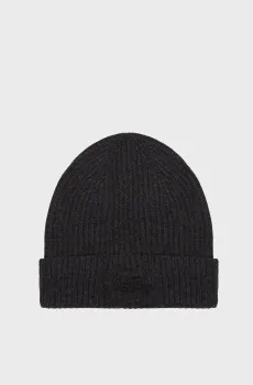 Мужская темно-серая шерстяная шапка Серый M Karl Lagerfeld 554305.805601;971