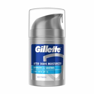 Мужской бальзам после бритья Gillette 3в1 Hydrates & Soothes SPF 15 50 мл Мужской бальзам после бритья Gillette 3в1 Hydrates & Soothes SPF 15 50 мл