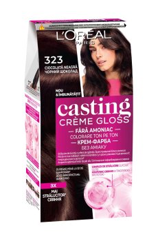 Безаммиачная краска для волос LOreal Paris Casting Creme Gloss 323 Черный шоколад, 180 мл