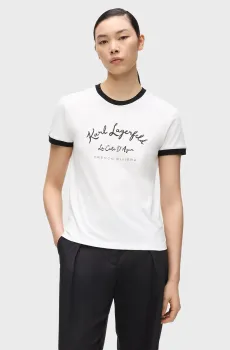 Женская белая футболка COTE D AZUR Белый XL Karl Lagerfeld B2W17021