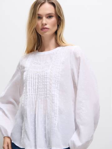 Mohito - Бавовняний топ - білий - 36