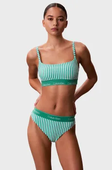 Женский лиф от купальника в полоску SQUARE NECK BRALETTE Разноцветный XS Calvin Klein LV00Q61130
