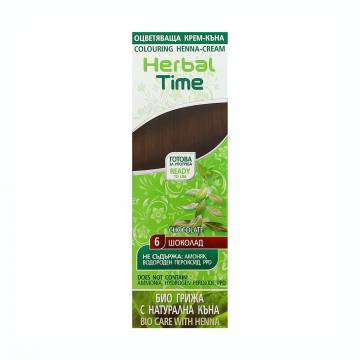 Безаммиачная крем-хна для волос Herbal Time 6 Шоколад, 75 мл Безаммиачная крем-хна для волос Herbal Time 6 Шоколад, 75 мл