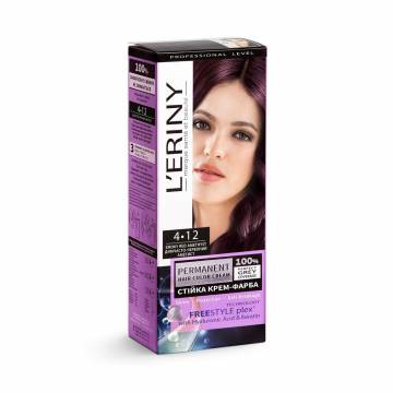 Стойкая крем-краска для волос LERINY Permanent Hair Color Cream 4.12 Дымчато-красный аметист, 115 мл Стойкая крем-краска для волос LERINY Permanent Hair Color Cream 4.12 Дымчато-красный аметист, 115 мл