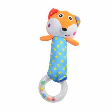 Мягкая игрушка-погремушка с пищалкой Lindo Лисичка, с рождения, 20*7*5 см (F 1017) Мягкая игрушка-погремушка с пищалкой Lindo Лисичка, с рождения, 20*7*5 см (F 1017)
