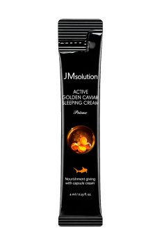 Ночной крем для лица JMsolution Active Golden Caviar Sleeping Cream с экстрактом икры и золотом, 4 мл
