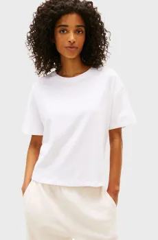 Женская белая футболка SS LOGO Белый XS Tommy Hilfiger UW0UW06236