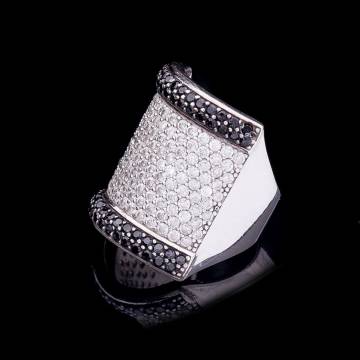 Серебряное кольцо с фианитами 111633 Серебряное кольцо с фианитами 111633