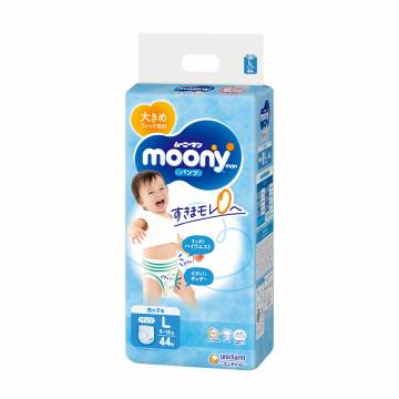 Подгузники-трусики Moony для мальчиков, размер L (9-14 кг), 44 шт Подгузники-трусики Moony для мальчиков, размер L (9-14 кг), 44 шт