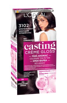 Безаммиачная краска для волос LOreal Paris Casting Creme Gloss 3102 Шоколадный холодный атлас, 180 мл