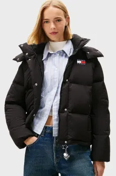 Женский черный пуховик ALASKA Черный XS Tommy Jeans DW0DW21623