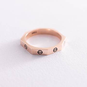 Кольцо в красном золоте "Love" к06666 Кольцо в красном золоте "Love" к06666