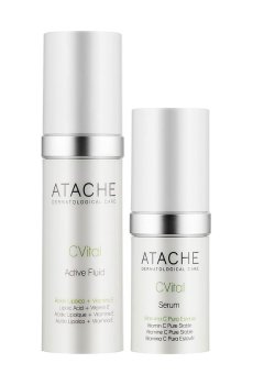 Набор для лица Atache C Vital Biological Triple Antioxidant Night Protector (флюид, 30 мл + сыворотка, 15 мл)
