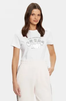 Женская белая футболка Белый S Guess V5RI06.I3Z14;G011