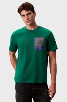 Мужская зеленая футболка MATCHES GRAP Зеленый XL Calvin Klein LV04RE803G