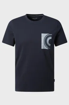 Мужская темно-синяя футболка Синий S Pierre Cardin PC.-C5 21460.2120