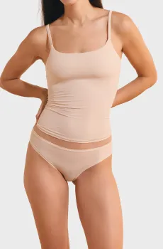 Женские бежевые трусики-слипы PURE SOFT Бежевый S Etam 6554856
