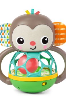 Игрушка-погремушка Bright Starts Grab & Giggle Monkey музыкальная, от 3 месяцев, 21.84*12.95*20.32 см (16779)