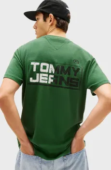 Мужская зеленая футболка GYM BLOCK Зеленый M Tommy Jeans DM0DM22536