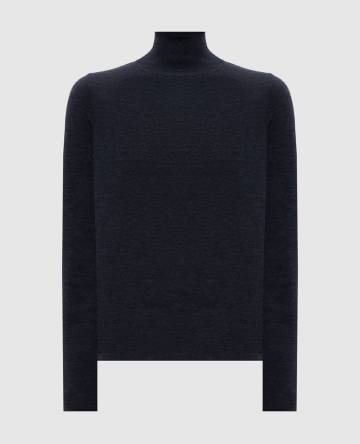 Серый гольф из шерсти прямого кроя