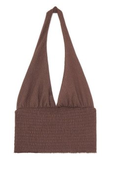 Cropp - Топ в смужку - коричневий